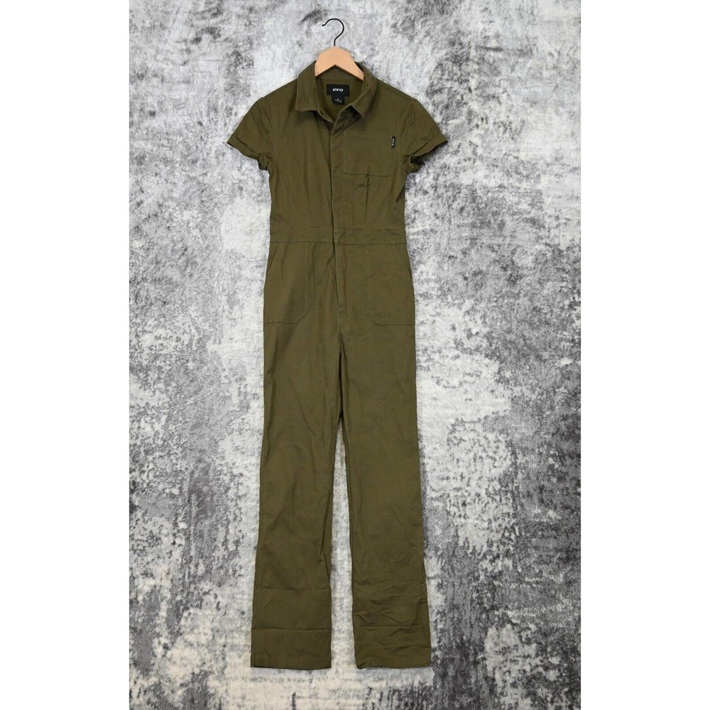 ATWYLD Green Short Sleeve Pit Crew Jumpsuit Coveralls Size Womens XS
